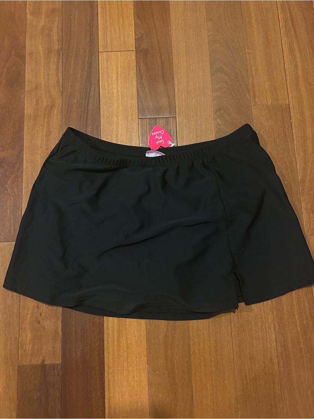 Love my Curves Black Swim Skort with Built-In Shorts size 14